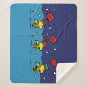 Peanuts | Woodstock Snow Shovel Team Sherpa Deken (Voorkant)