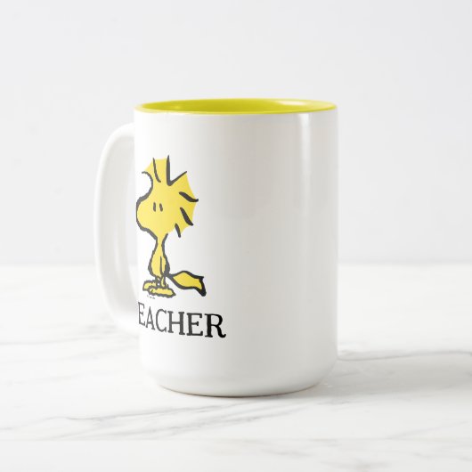Peanuts | Woodstock Teacher Tweekleurige Koffiemok (Voorkant links)
