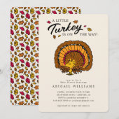 Peanuts | Woodstock Turkije Baby shower Kaart (Voorkant / Achterkant)