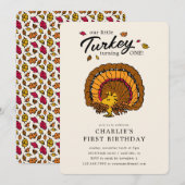 Peanuts | Woodstock Turkije Eerste Verjaardag Kaart (Voorkant / Achterkant)