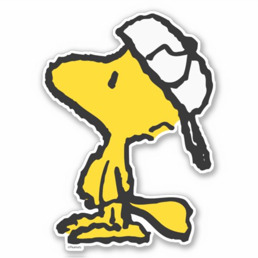 Peanuts | Woodstock Varsity Honkbal Sticker (Voorkant)
