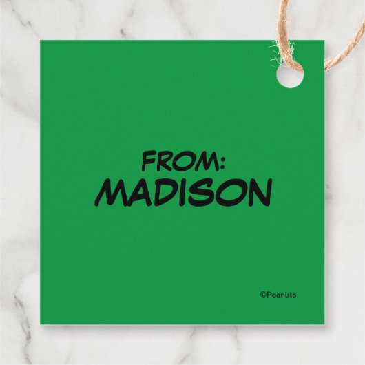 Peanuts | Woodstock & Vrienden Teken maart Bedankjes Labels (Achterkant)