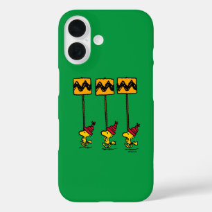 Peanuts   Woodstock & Vrienden Teken maart iPhone 16 Hoesje