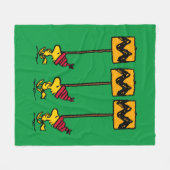 Peanuts | Woodstock & Vrienden Teken maart Fleece Deken (Voorkant (Horizontaal))