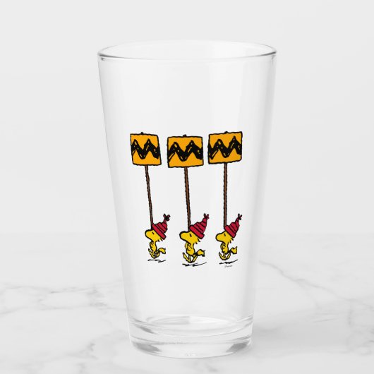 Peanuts | Woodstock & Vrienden Teken maart Glas (Voorkant)