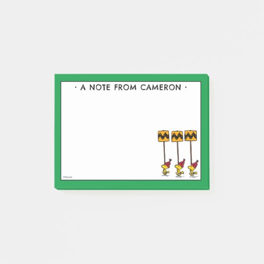 Peanuts | Woodstock & Vrienden Teken maart Post-it® Notes (Voorkant)