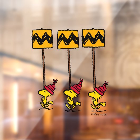Peanuts | Woodstock & Vrienden Teken maart Raamsticker (Vel 2)