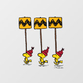 Peanuts | Woodstock & Vrienden Teken maart Raamsticker (Vel)