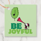 Peanuts | Woodstock Wees vrolijk Bedankjes Labels (Voorkant)