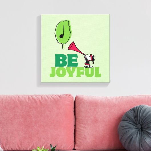 Peanuts | Woodstock Wees vrolijk Canvas Afdruk (Insitu (Woonkamer))