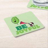 Peanuts | Woodstock Wees vrolijk Kartonnen Onderzetters (Schuin)