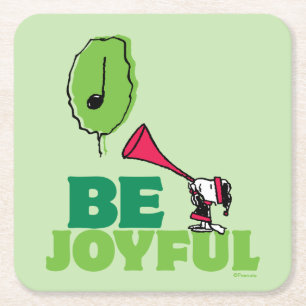 Peanuts   Woodstock Wees vrolijk Kartonnen Onderzetters