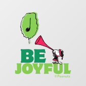 Peanuts | Woodstock Wees vrolijk Raamsticker (Vel)