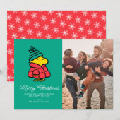 Peanuts | Woodstock Winter Vrolijk kerstfeest Feestdagenkaart (Voorkant / Achterkant)