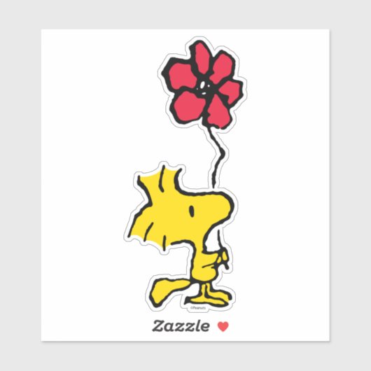Peanuts | Woodstock Zoet Bloem Sticker (Vel)