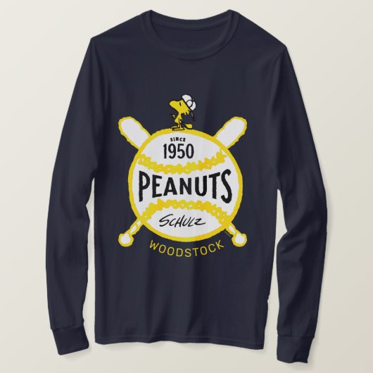 Peanuts | WoodstockPeanuts Baseball sinds 1950 T-shirt (Design voorkant)