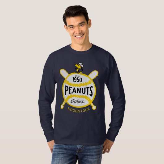 Peanuts | WoodstockPeanuts Baseball sinds 1950 T-shirt (Voorkant volledig)