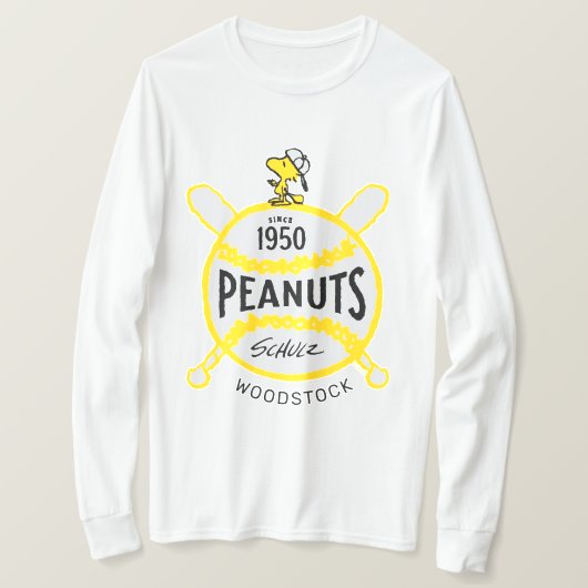 Peanuts | WoodstockPeanuts Baseball sinds 1950 T-shirt (Design voorkant)