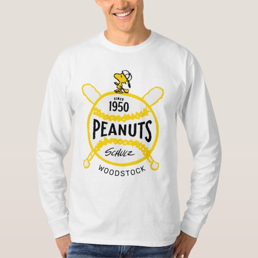 Peanuts | WoodstockPeanuts Baseball sinds 1950 T-shirt (Voorkant)