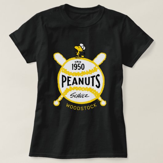 Peanuts | WoodstockPeanuts Baseball sinds 1950 T-shirt (Design voorkant)