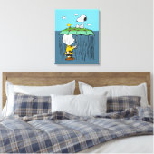Peanuts | Zonnige dag regenachtige dag half & half Canvas Afdruk (Insitu (Slaapkamer))