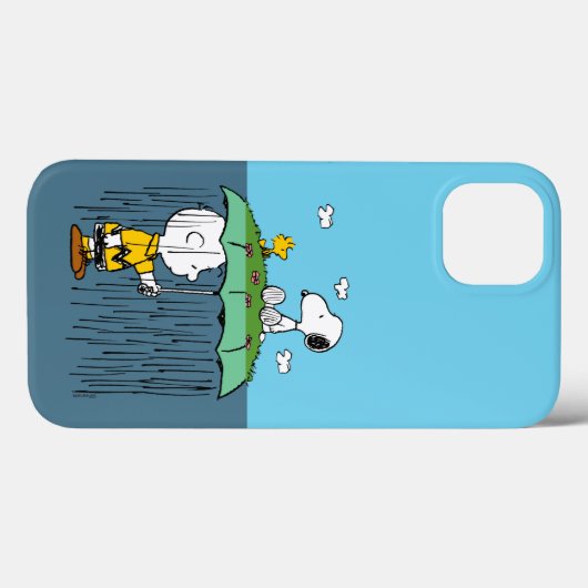Peanuts | Zonnige dag regenachtige dag half & half Case-Mate iPhone Case (Achterkant (horizontaal))