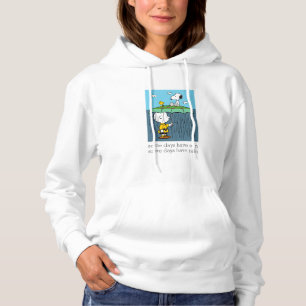 Peanuts   Zonnige dag regenachtige dag half & half Hoodie