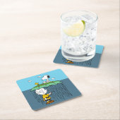 Peanuts | Zonnige dag regenachtige dag half & half Kartonnen Onderzetters (Insitu)