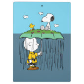 Peanuts | Zonnige dag regenachtige dag half & half Klembord (Achterkant)