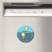 Peanuts | Zonnige dag regenachtige dag half & half Magneet (Insitu (Vaatwasser))