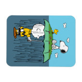 Peanuts | Zonnige dag regenachtige dag half & half Magneet (Horizontaal)