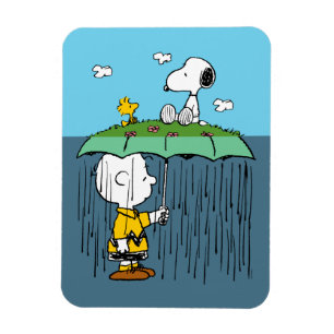 Peanuts   Zonnige dag regenachtige dag half & half Magneet