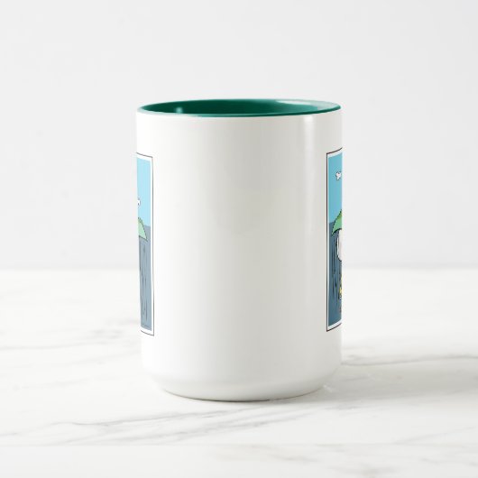 Peanuts | Zonnige dag regenachtige dag half & half Mok (Midden)