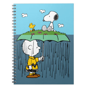 Peanuts   Zonnige dag regenachtige dag half & half Notitieboek