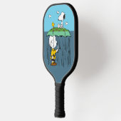 Peanuts | Zonnige dag regenachtige dag half & half Pickleball Paddle (Links)