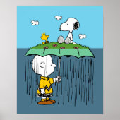 Peanuts | Zonnige dag regenachtige dag half & half Poster (Voorkant)