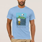 Peanuts | Zonnige dag regenachtige dag half & half T-shirt (Voorkant)