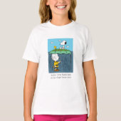 Peanuts | Zonnige dag regenachtige dag half & half T-shirt (Voorkant)