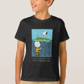 Peanuts | Zonnige dag regenachtige dag half & half T-shirt (Voorkant)
