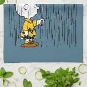 Peanuts | Zonnige dag regenachtige dag half & half Theedoek (Gevouwen)