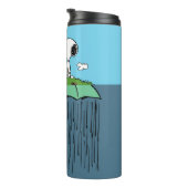 Peanuts | Zonnige dag regenachtige dag half & half Thermosbeker (Geroteerd rechts)