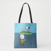 Peanuts | Zonnige dag regenachtige dag half & half Tote Bag (Voorkant)