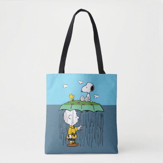 Peanuts | Zonnige dag regenachtige dag half & half Tote Bag (Voorkant)