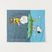 Peanuts | Zonnige dag regenachtige dag half & half Wandkleed (Voorkant (horizontaal))