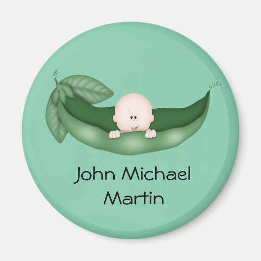Peapod Baby shower gunsten Magneet (Voorkant)