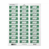 Peapod Green Rozen Return Address Label (Full Sheet)