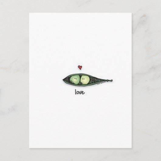 Peapod Love Briefkaart (Voorkant)