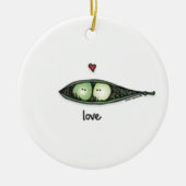 Peapod Love Keramisch Ornament (Voorkant)