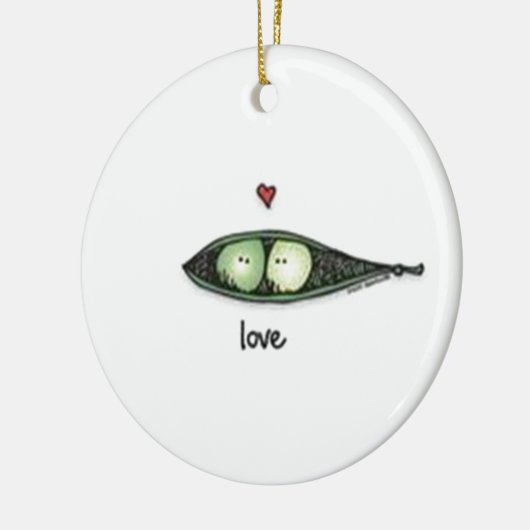 Peapod Love Keramisch Ornament (Links)