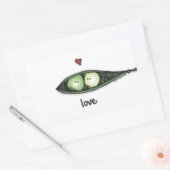 Peapod Love Rechthoekige Sticker (Envelop)